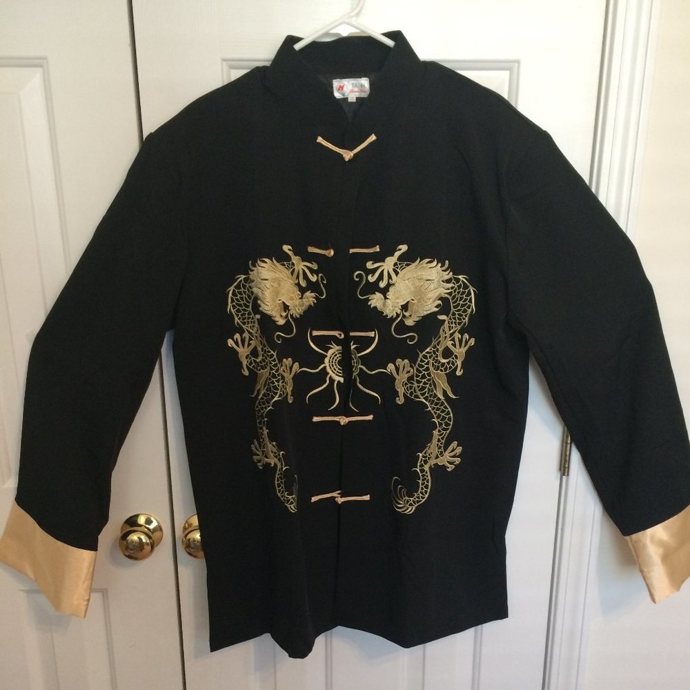 Lian Lin Black and Gold Button Down